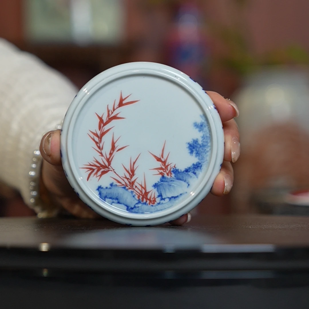 12.23/M43D/甫生雅集/胖子竹子青花壶承