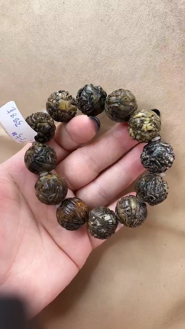琥珀颈饰未镶嵌手串