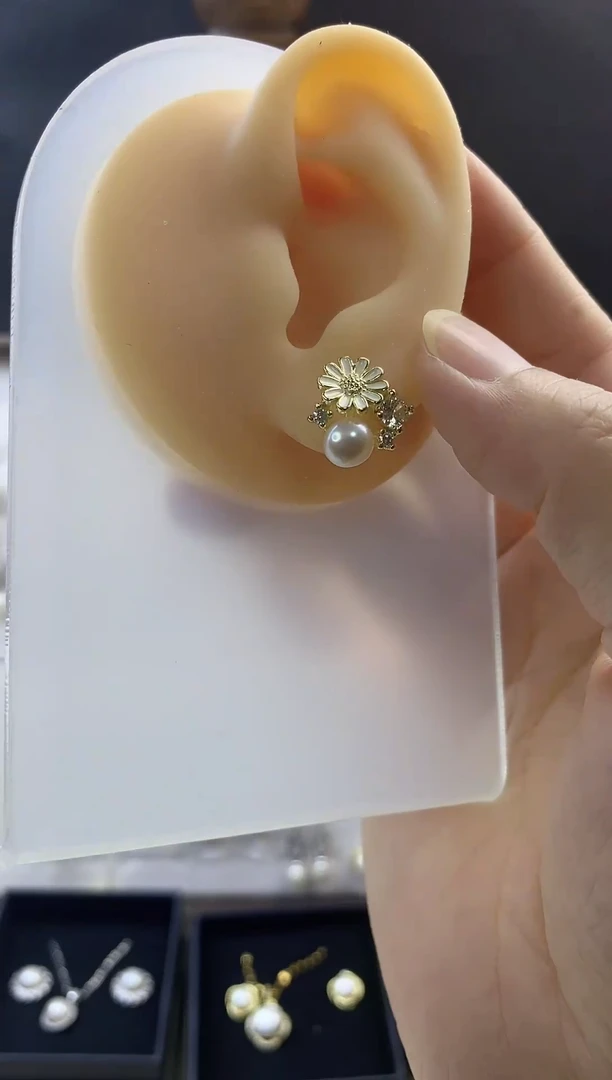 合金耳饰淡水珍珠113