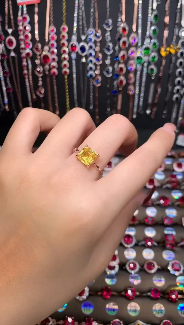 【闪购商品】水晶戒指银S925镶嵌玫瑰金