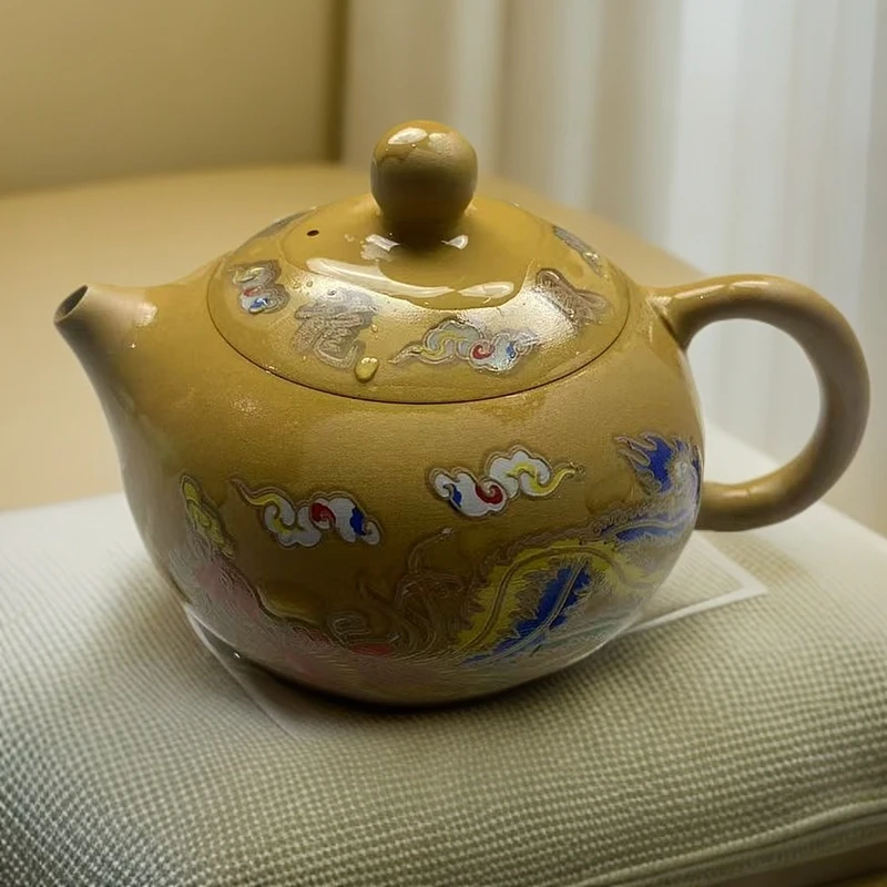 【闪购商品】A黄段泥龙凤呈祥（遇热变色）小西施