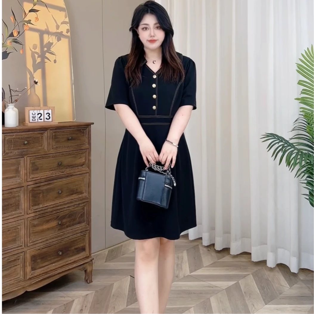 【玲胖胖 曼舞之夜】宽松时尚百搭显瘦大码连衣裙LPP61569