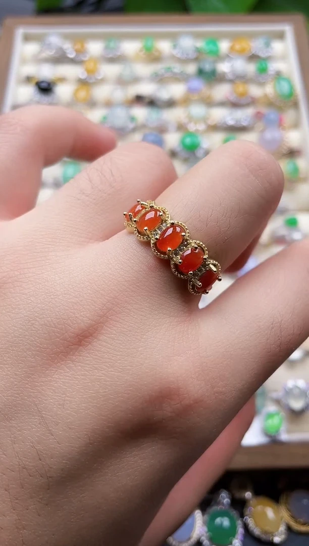 银S925镶嵌戒指翡翠66