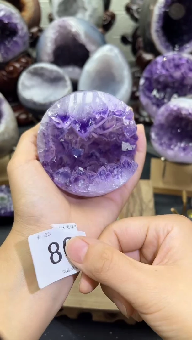 未镶嵌紫晶大型摆件（非配饰）M****y79号开口笑