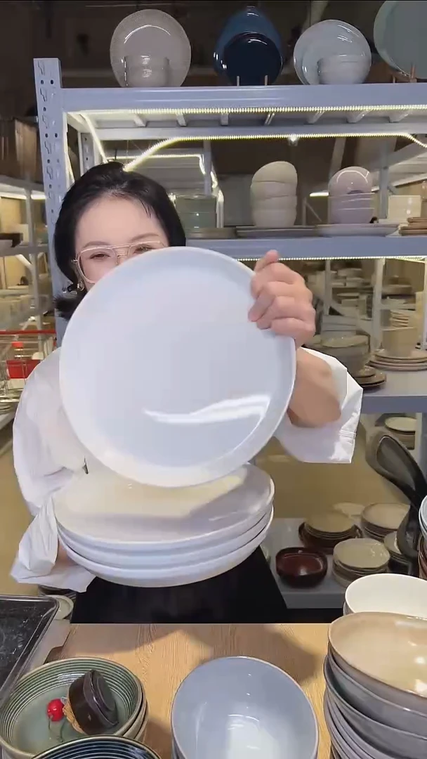 瓷261外贸尾货高温釉下彩陶瓷餐具默认微瑕