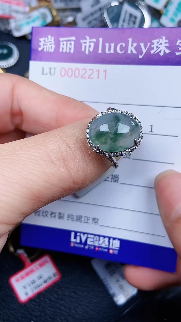 颈饰银S925镶嵌翡翠2211