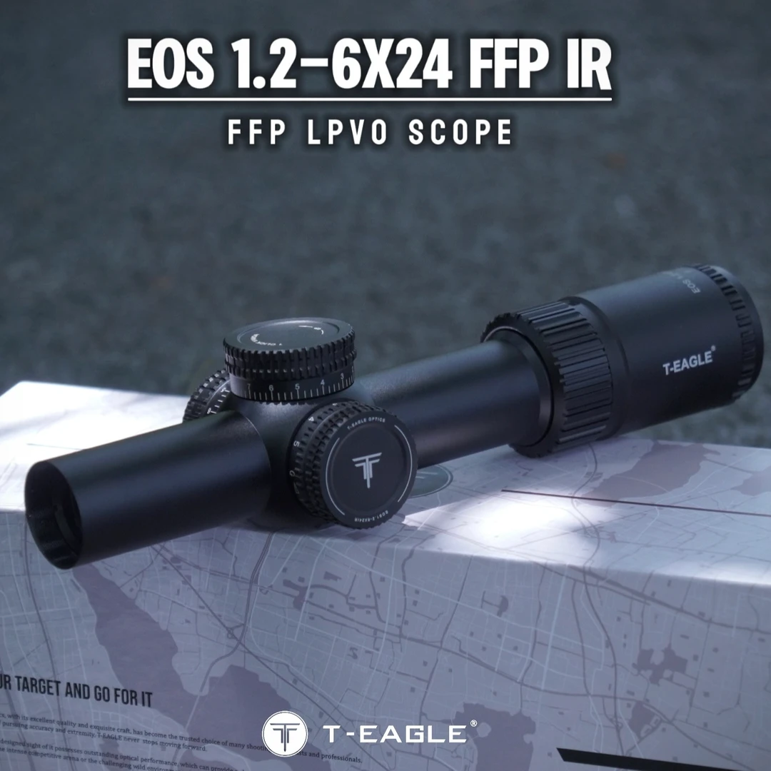 突鹰新款前置速瞄EOS1.2-6X24FFPIR带灯变倍不变点短款瞄准镜