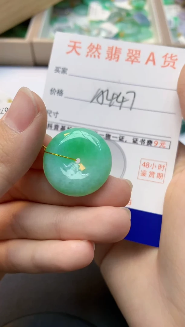 颈饰未镶嵌翡翠天然缅甸A货翡翠百元以上9元证书费自理