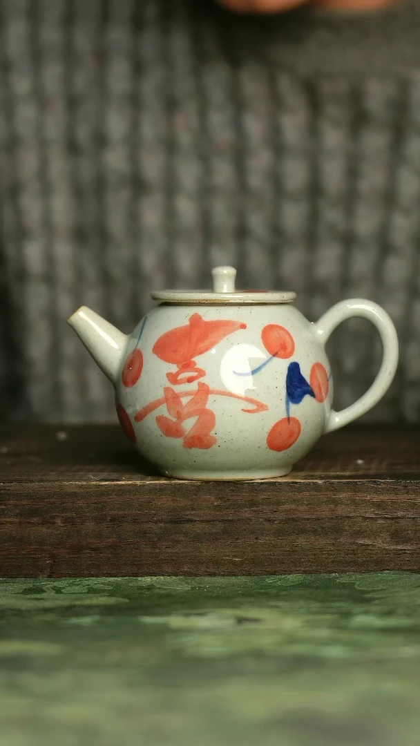 青诗集手工手绘瓷器