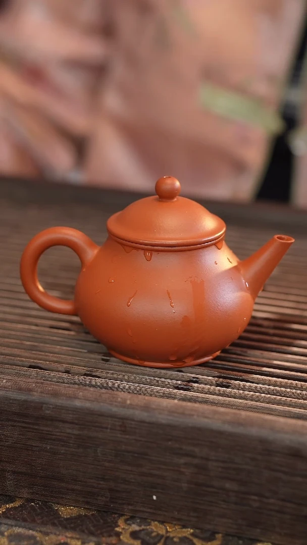 茶壶紫砂朱泥 半手工 微瑕