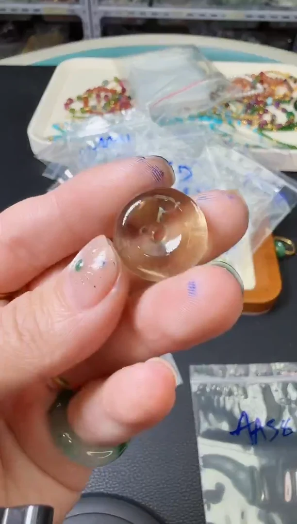颈饰未镶嵌水晶高品金茶晶多样性发一AA58-