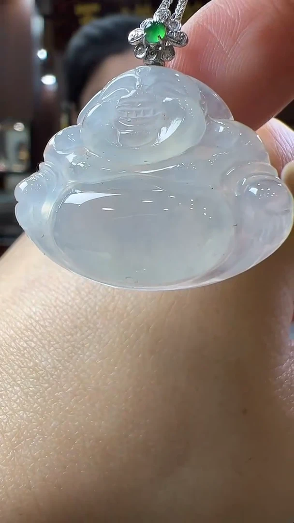 【闪购商品】翡翠挂件18K金镶嵌佛公 不含链