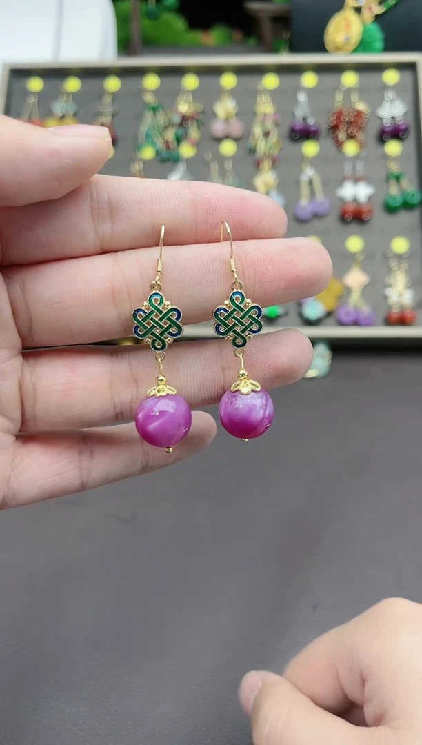 【闪购商品】玛瑙/玉髓耳钉银S925镶嵌425000