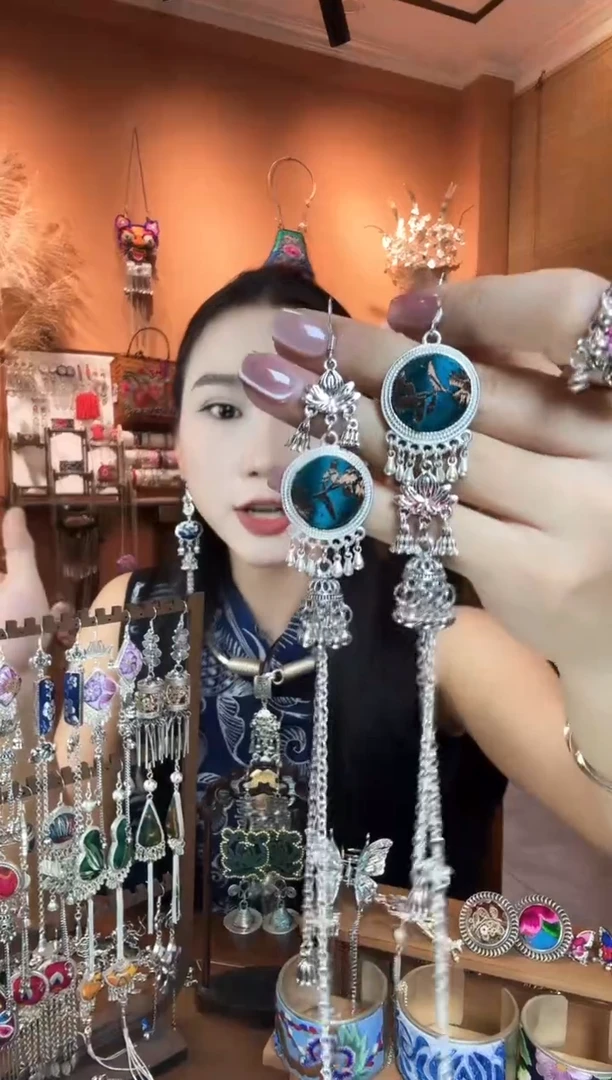 刺绣纯手工民族风耳环