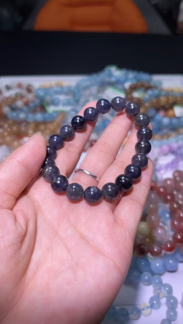 未镶嵌堇青石手串J015-堇青石单圈-多样性发其一