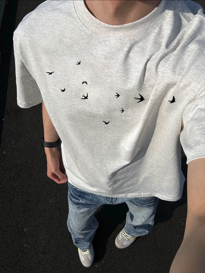 【重磅纯棉】夏季爆款男休闲百搭半袖宽松韩版学生圆领痞帅短袖T恤