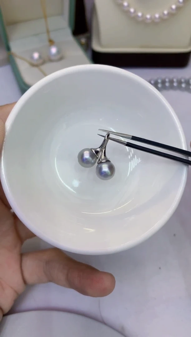 银S925镶嵌海水珍珠饰品真多麻吊坠
