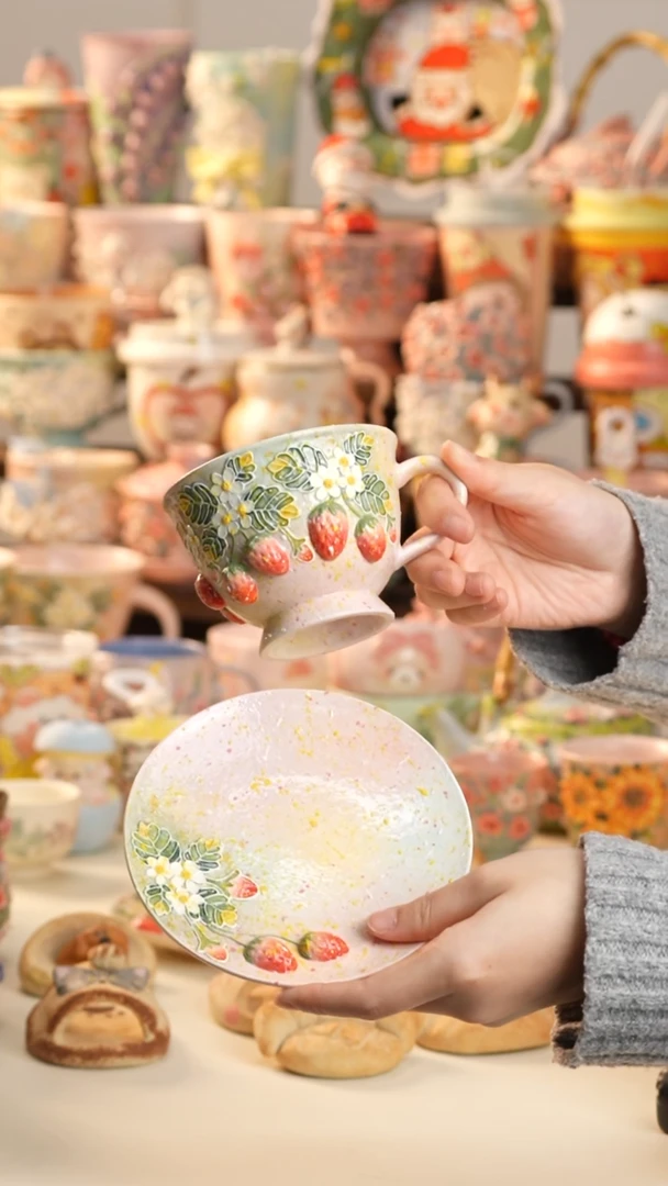 摆件陶多*景德镇釉下彩手绘设计师款陶瓷