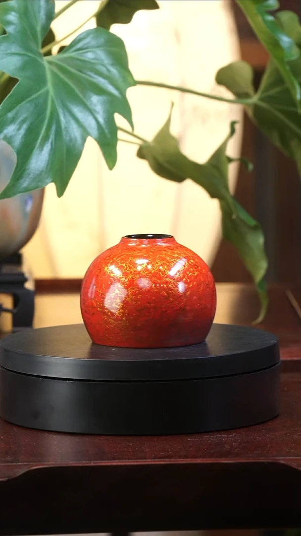 红金色禅定杯大漆工艺