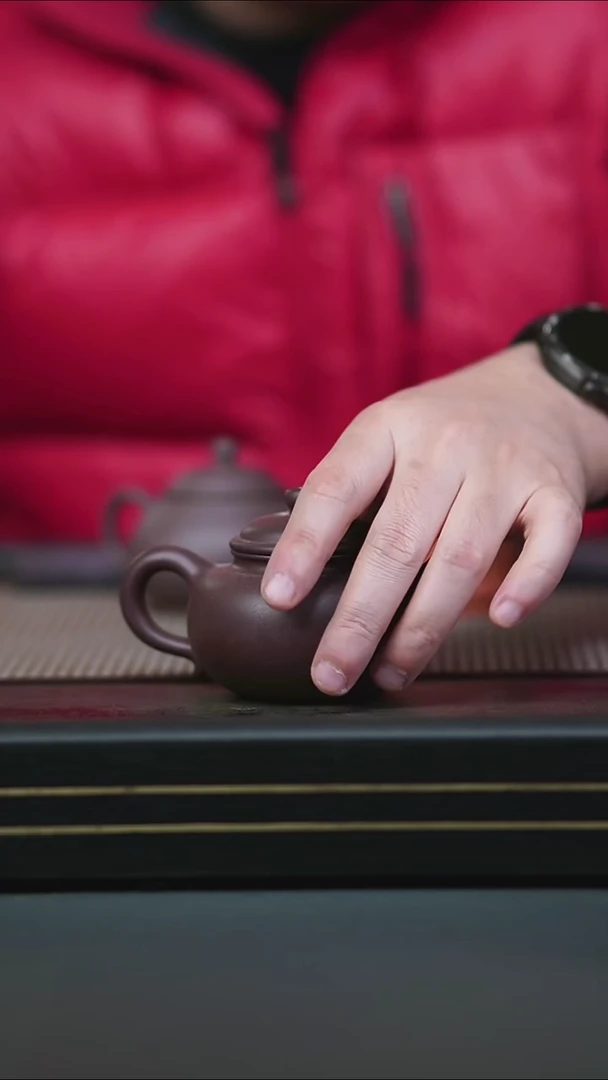 茶壶紫砂半手茄皮紫泥容天160cc