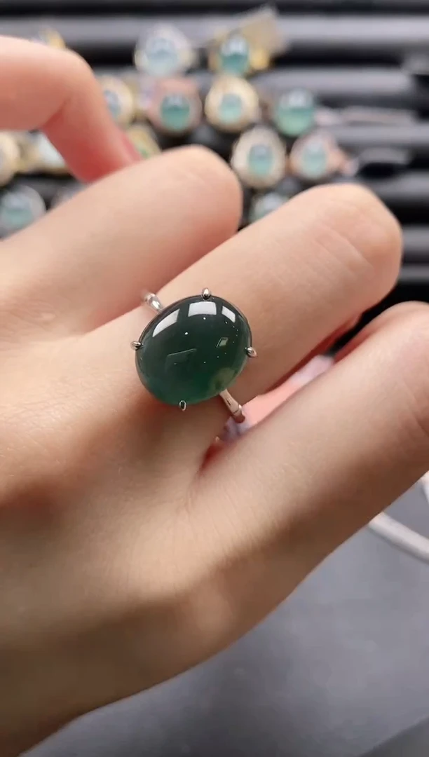 【闪购商品】翡翠戒指银S925镶嵌1111