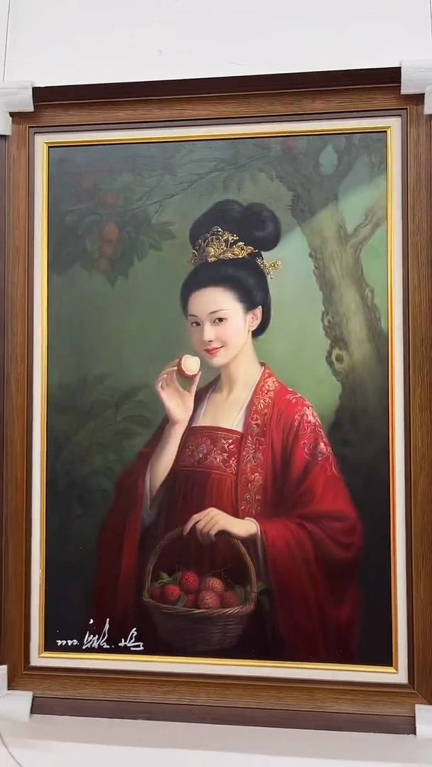 国画油画梁静-60x90-人物