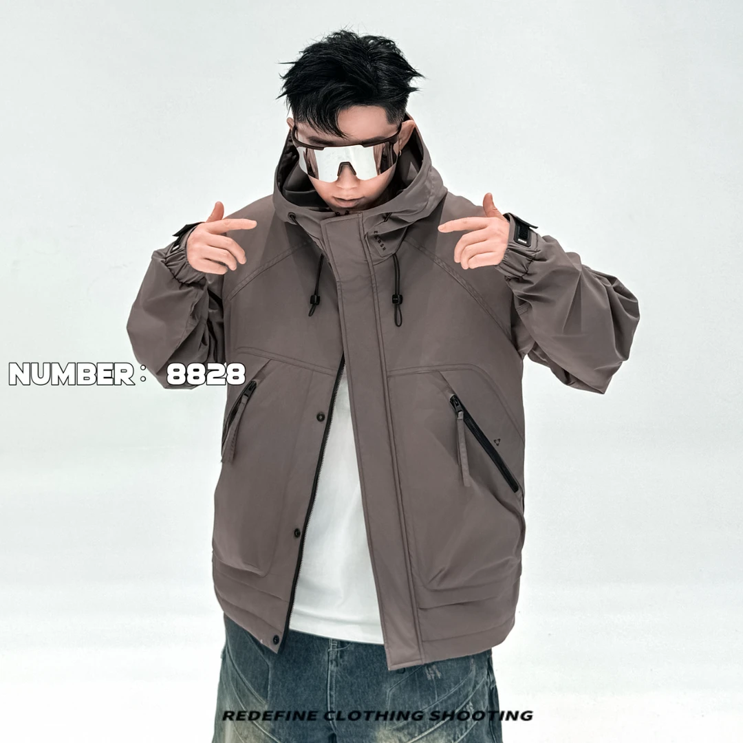 【银河漫步棉服】2024秋冬简约百搭流行时尚连帽情侣款8828