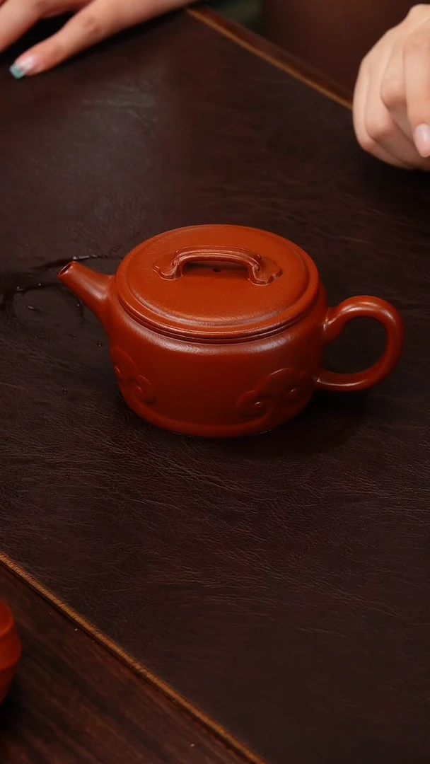 茶壶紫砂侯峰大红袍如意汉瓦180cc