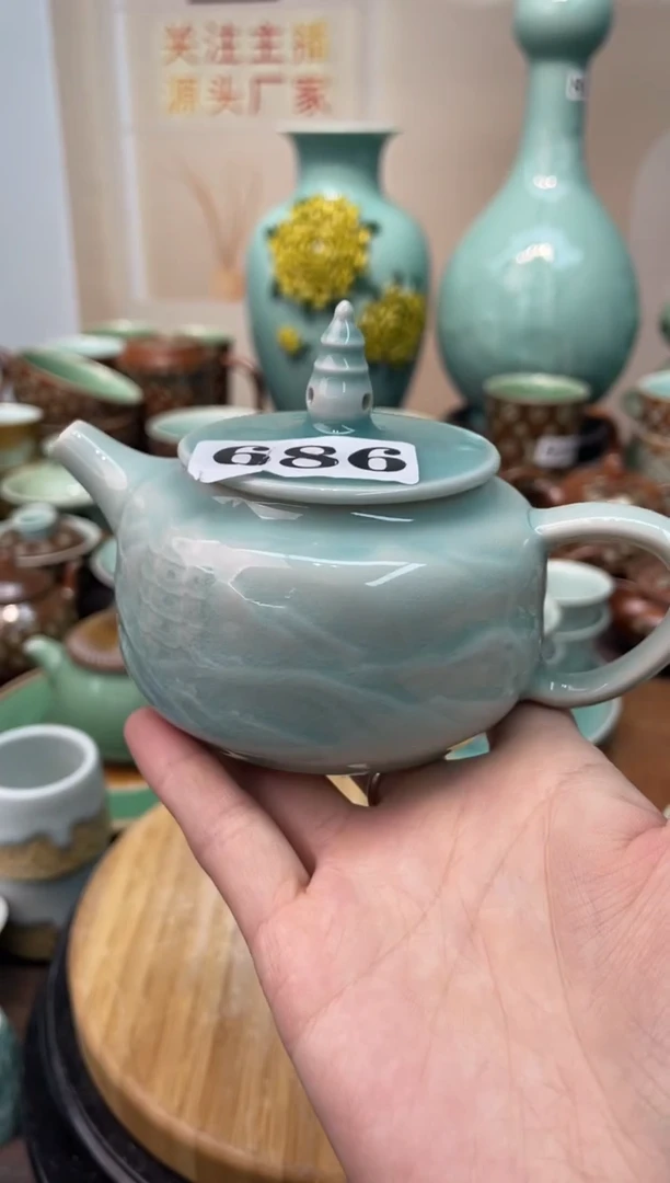 瓷纯手工 特价福利 微瑕 慧仙青瓷