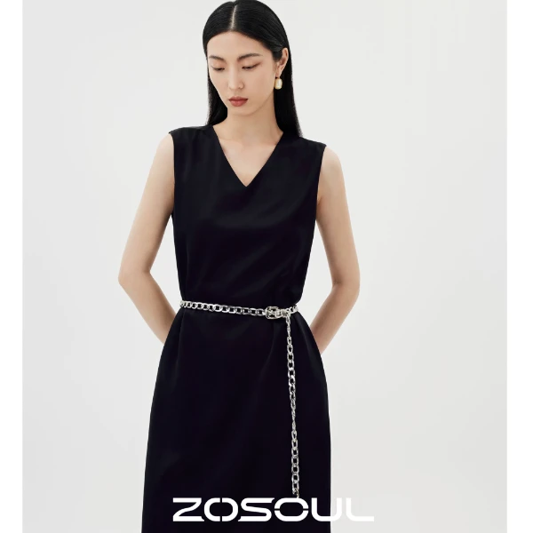 【兰本】长裙/新款时尚洋气黑色长裙224123212