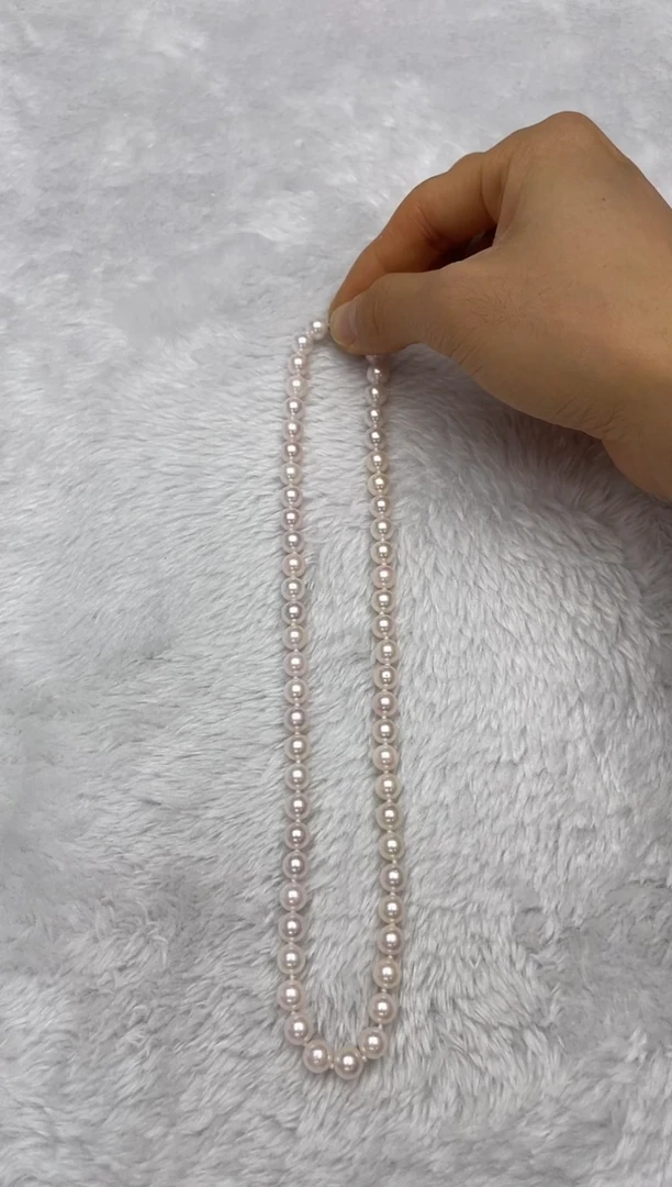 项链银S925镶嵌海水珍珠AK7-7.5mm