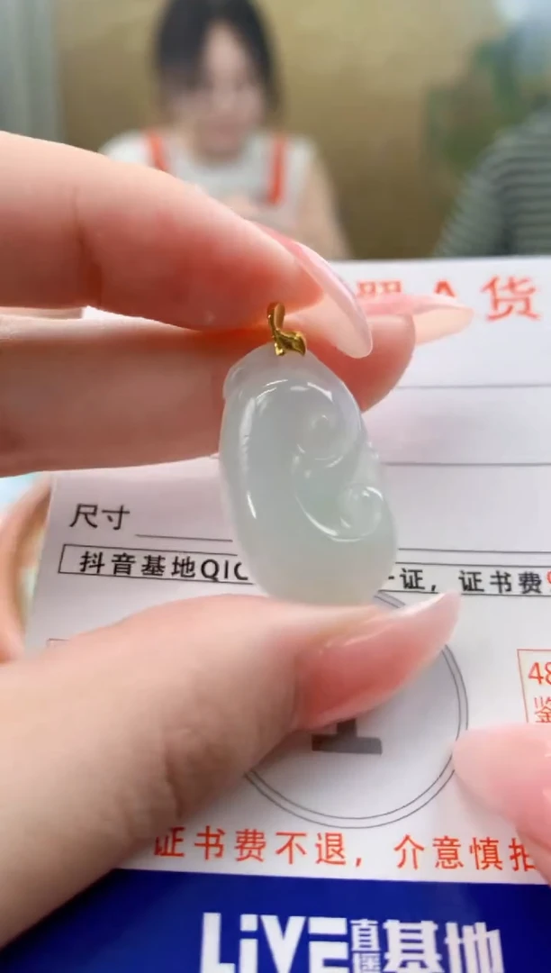 颈饰未镶嵌翡翠天然A货翡翠挂件