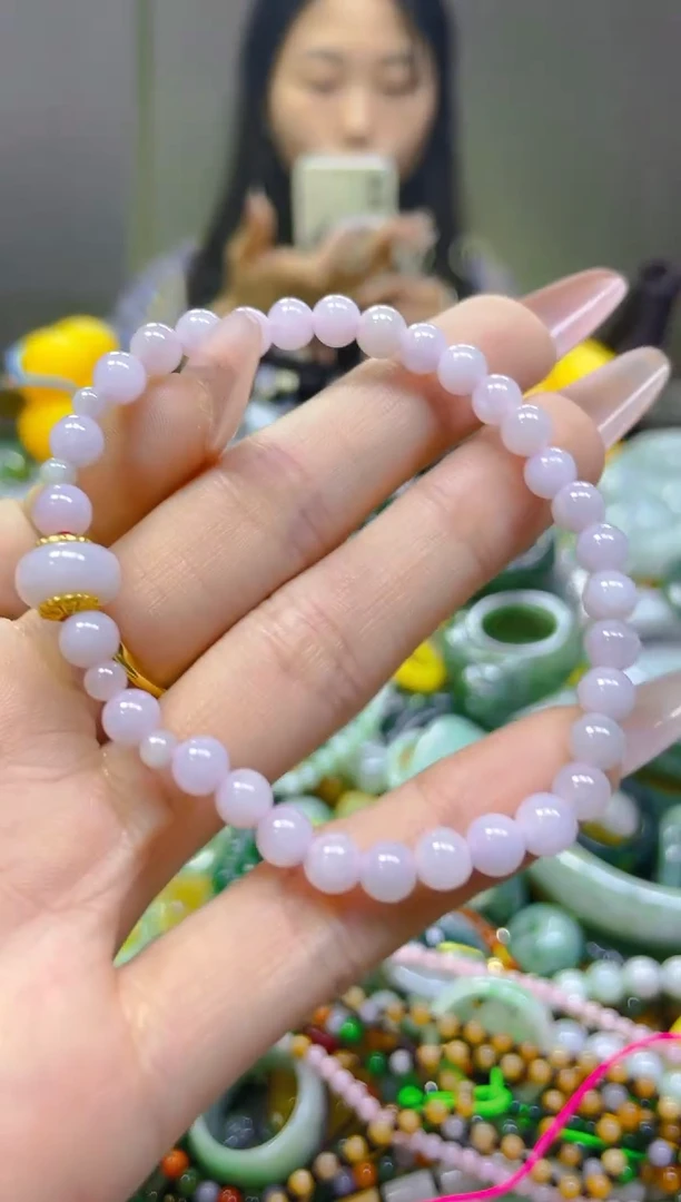 翡翠未镶嵌颈饰5MM/E/翡翠A货一图一物