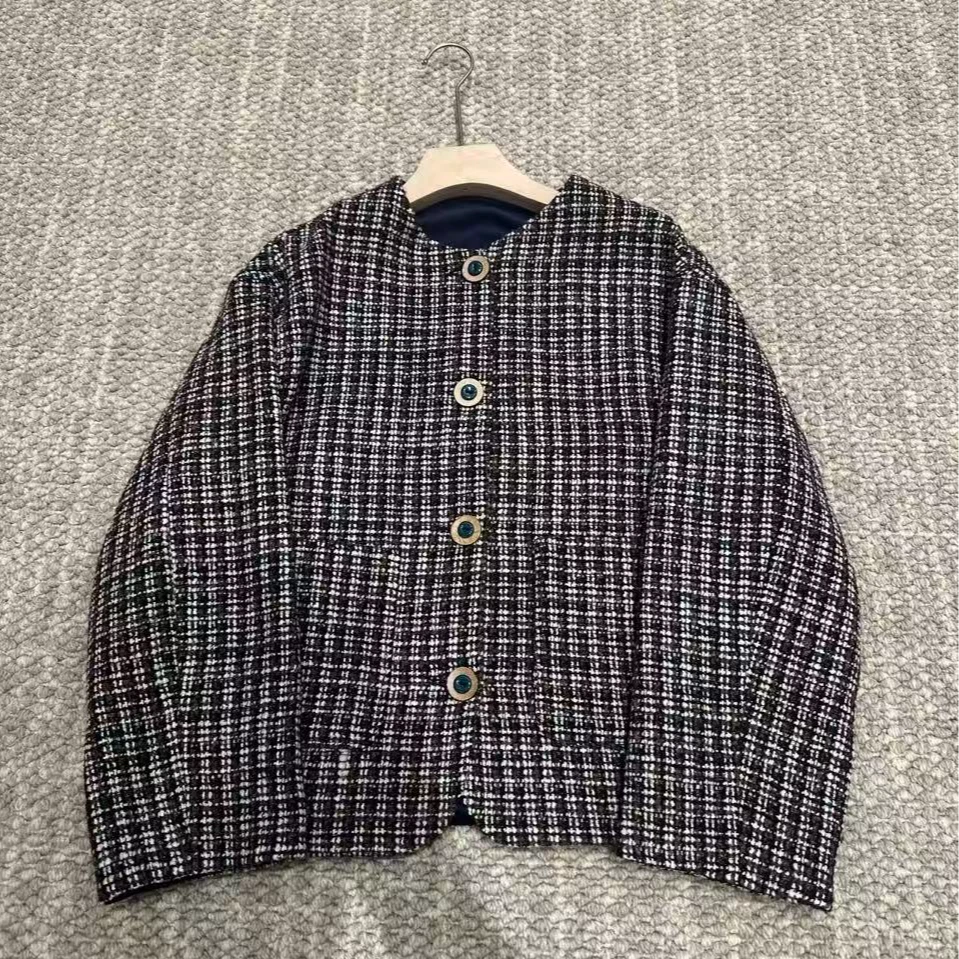 娟娟【霜草】设计感圆领宽松外套WT2509-L5015