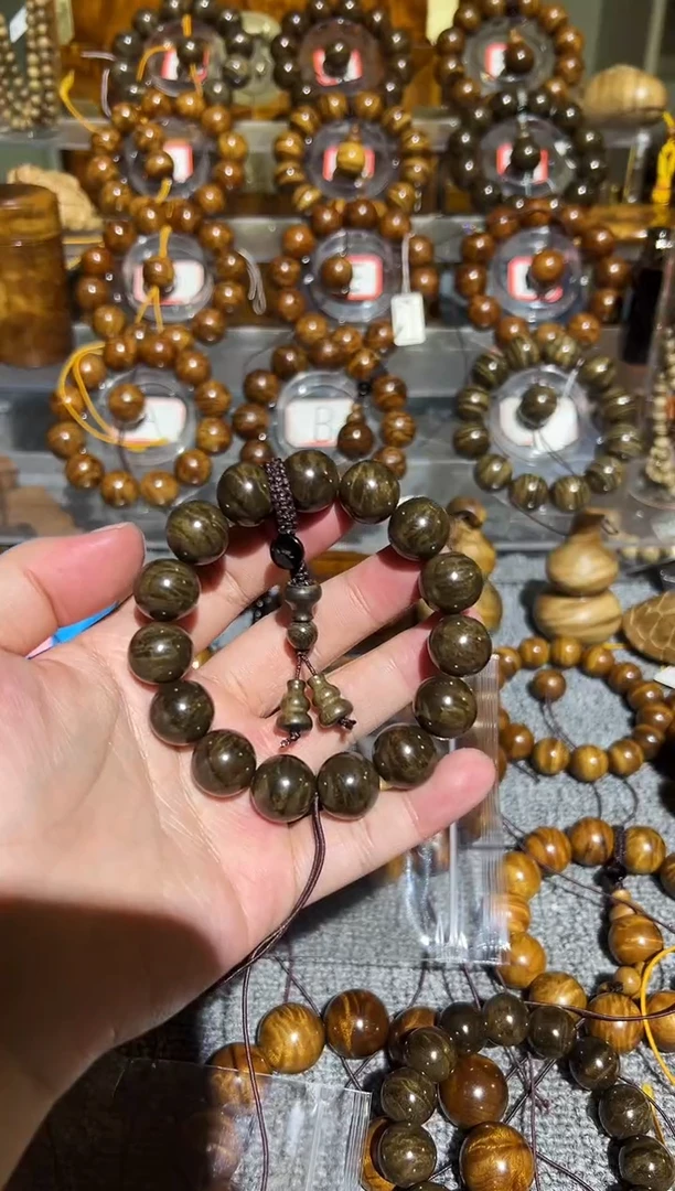 【闪购商品】阴沉木手串/手链阴沉木水波纹1.5手串