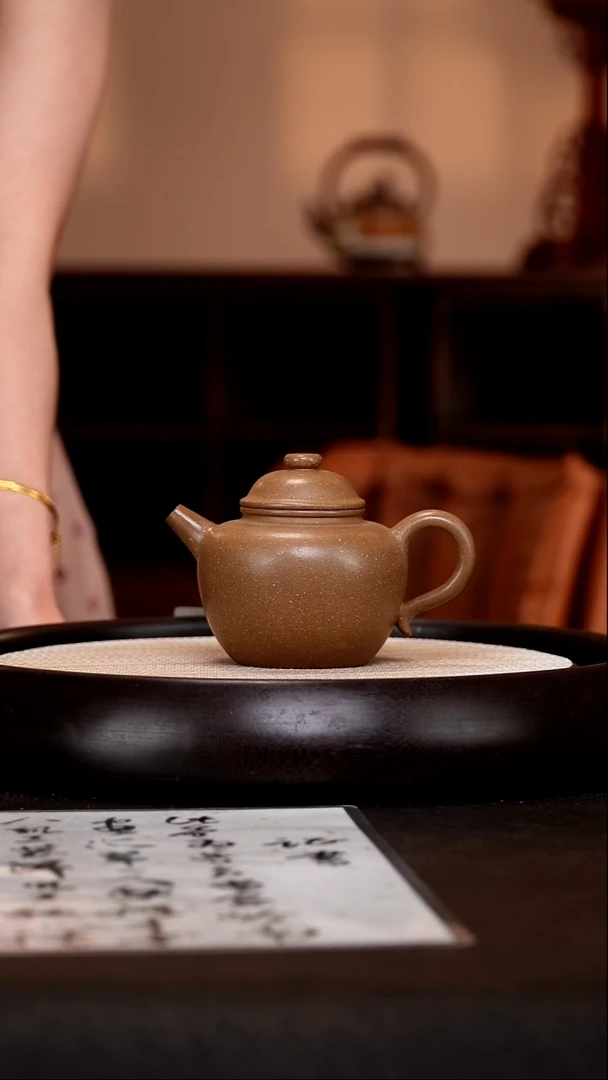 茶壶紫砂SSH84大彬圈钮大彬金砂250cc