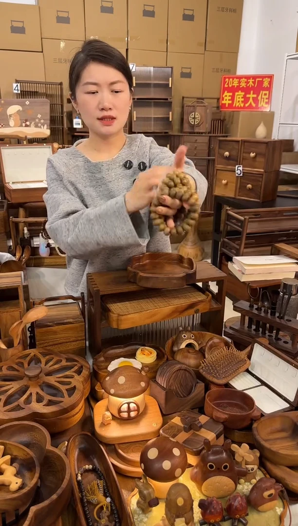 绿檀木算盘珠手串