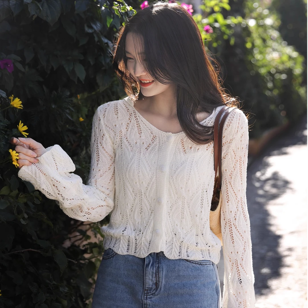 2025春秋新款韩版宽松显瘦洋气连帽针织开衫女款百搭长袖薄款上衣