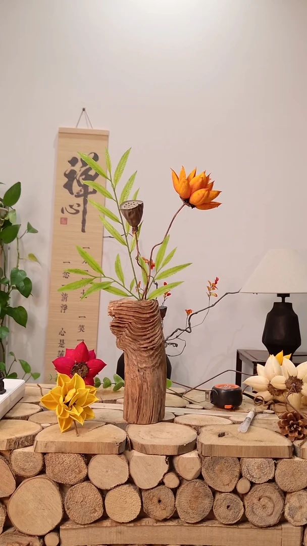 木松明子配花，暖居木牌