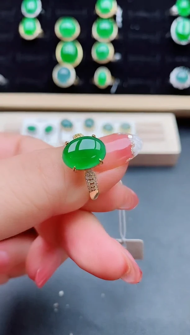 【闪购商品】翡翠戒指银S925镶嵌50805