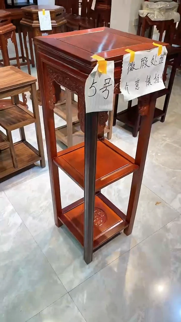 花梨木类成套家具花架32*32*98