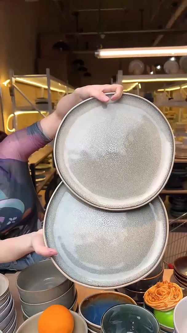 瓷156外贸尾货高温釉下彩陶瓷餐具默认微瑕