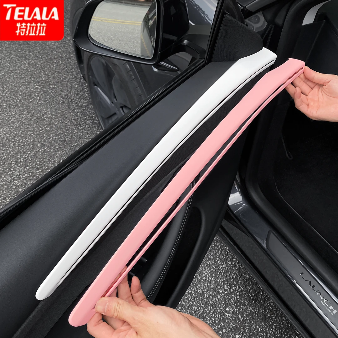 适用于特斯拉焕新modelY车门装饰条防刮面板贴车内装饰改装丫配件
