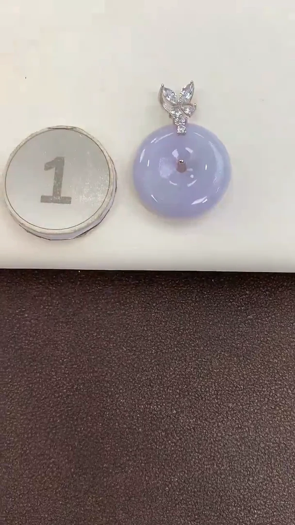 颈饰银S925镶嵌翡翠天然缅甸a货翡翠(多样性发其一