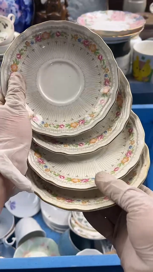 瓷片吕*英歌瓷器满28包邮