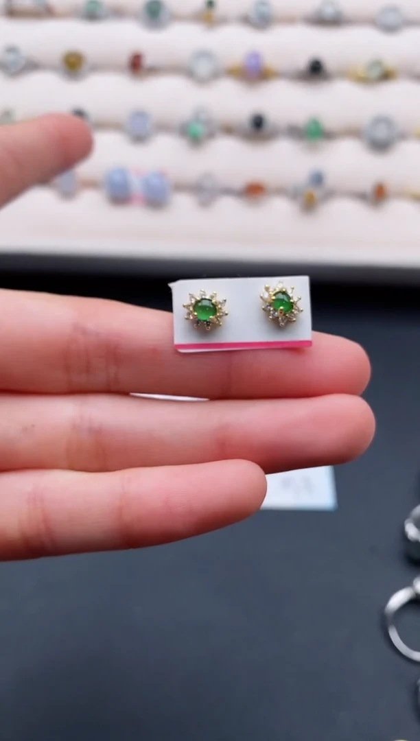 银S925镶嵌戒指翡翠111111111+3