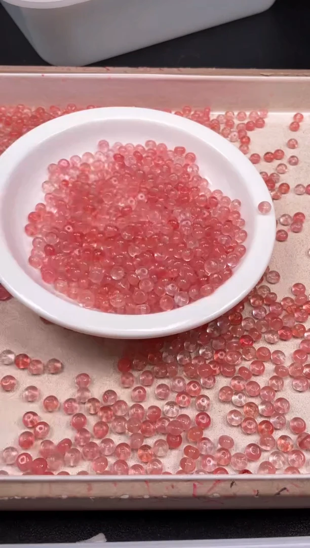 【闪购商品】水晶颈饰未镶嵌w2176西瓜晶算盘6*3mm*50