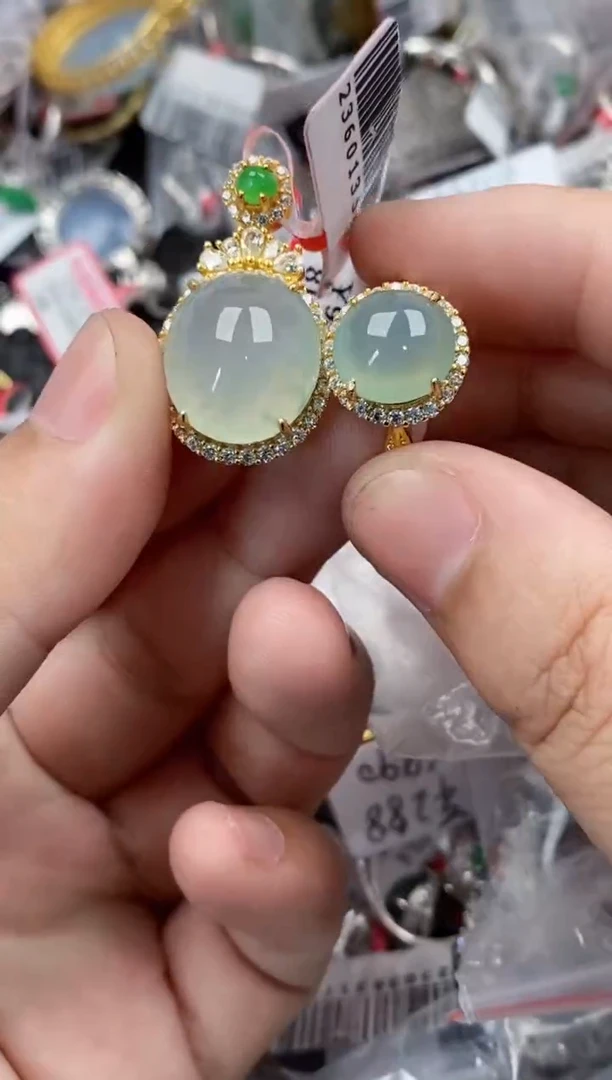 银S925镶嵌戒指翡翠1414    2