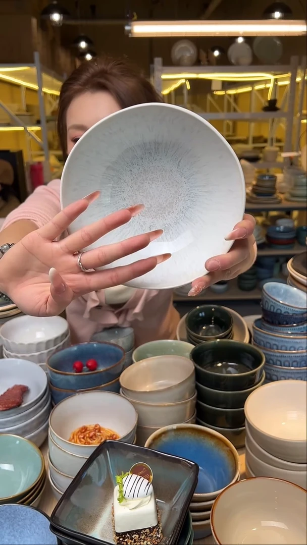 瓷、*196【瑕疵】外贸尾货窑变釉下彩