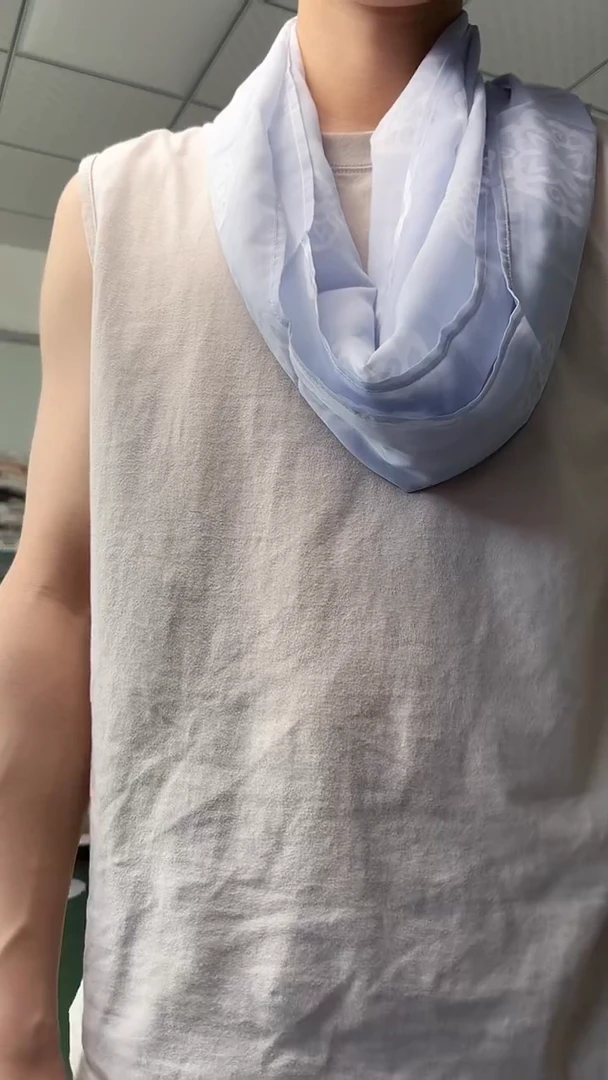 雪姬蓝色披帛均码